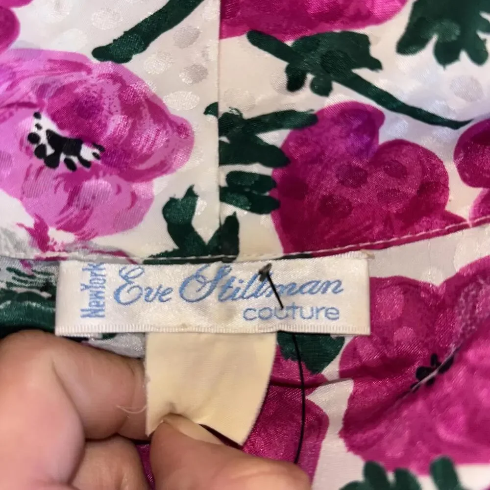 Vtg Eve Stillman Couture New York floral robe